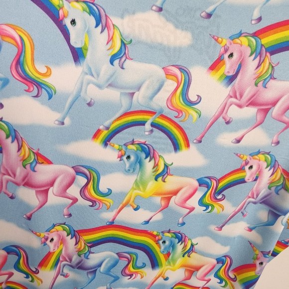 Lisa Frank Rainbow Unicorn Skater Dress Pastel Goth - Picture 9 of 9
